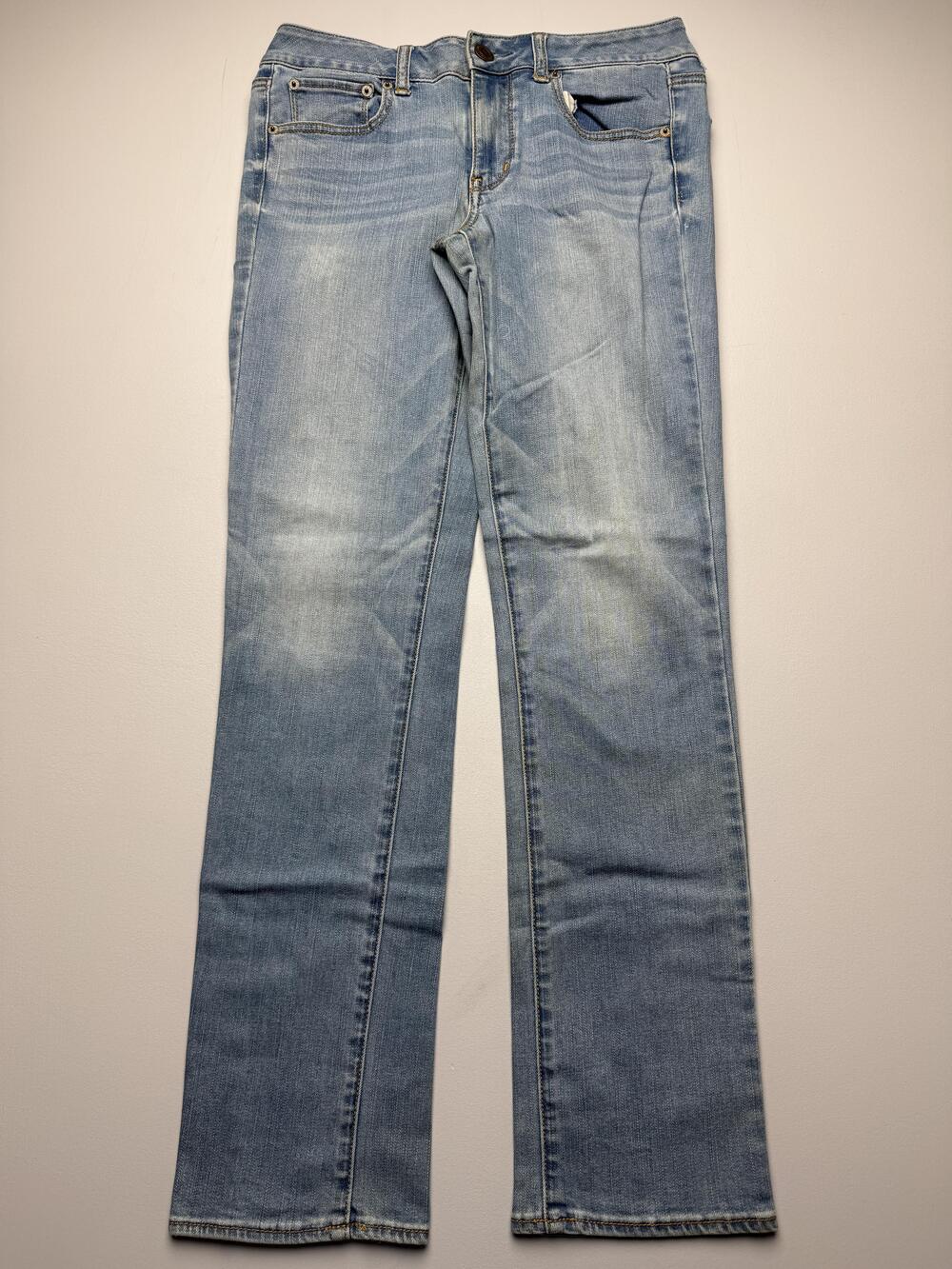 American Eagle Outfitters Straight Super Stretch Jeans Womens 8 Blue Light Wash